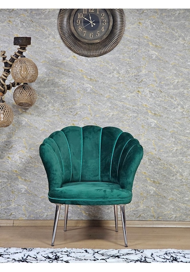 Tekli Papatya Çay Seti Koltuk Krom Sivriltme Ayak, Balkon, Salon, 001