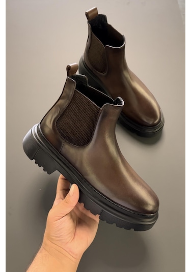 Lfr-9046 Derı Merdane Bot Kahve Kahve