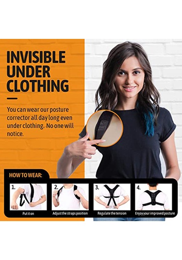 Youmex Erkek Ve Kadınlar İçin Ayarlanabilir Duruş Düzeltici - Omuz Ve Sırt Destek Korsesi