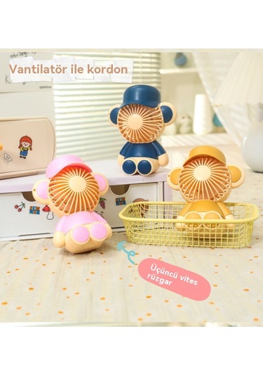 Aurora Sevimli Hayvan Şekilli Mini Yelpaze