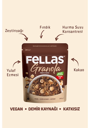 Fellas Granola - Fındıklı & Kakaolu 200 gr