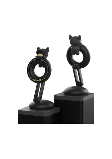 Gateesat Siyah Dodo Köpek Araç Telefon Tutucu Manyetik Navigasyon Standı Ayarlanabilir