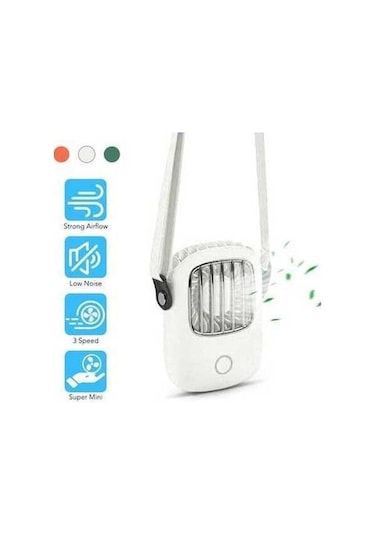 Ebitda Mini Usb Şarjlı El Tipi Fan, Klipsli Soğutma, Ayarlanabilir Hız, Beyaz/yeşil/turuncu