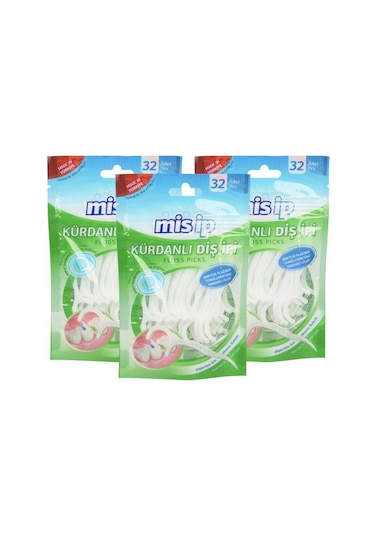 Mis İp Kürdanlı Diş İpi 3 x 32'li Paket