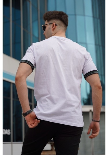 Beyaz Basic Erkek Tişört-Beyaz (539151648)