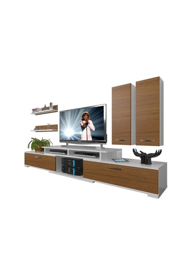 Decoraktiv Flex 5d130 Slm Tv Ünitesi Tv Sehpası Beyaz - Ceviz