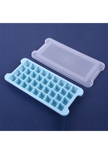 Vkemall 36 Hücre Silikon Buzluk Kapaklı Ev Ve Bar Kullanıma Uygun Dayanıklı Buz Kutusu Mavi Çok Renkli