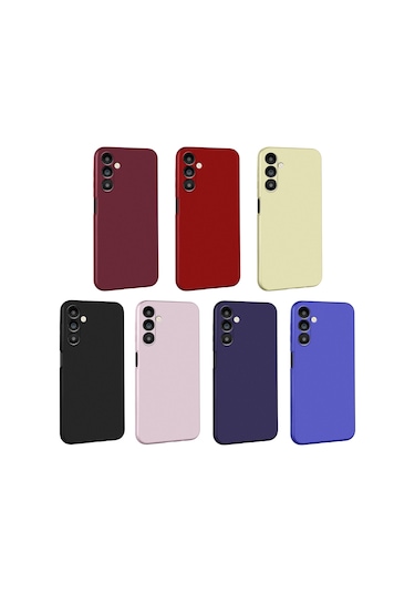 Noktaks - Samsung Galaxy A14 Uyumlu - Kılıf Mat Soft Premier Silikon Kapak - Siyah