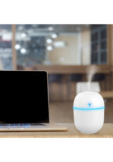 Yifomall Usb Ultrasonik Nemlendirici Ve Yağ Dağıtıcı - 200ml Tank, Otomatik Kapatma, Küçük Gece Lambası, Pembe Ev Ofis Araç İçin