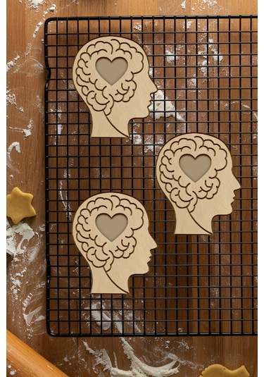 Duygularıyla Düşünen Kurabiye Kalıbı, Hamur Şekillendirici, Bisküvi Kalıbı, Kolay Kesim Ucu Beyaz