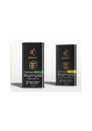 Biincir Soğuk Sıkım Natürel Birinci Zeytinyağı 5 L