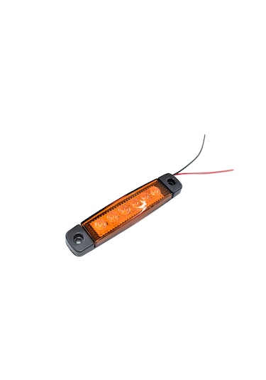 10 Adet Sarı Parmak Lamba 6 Led 12v 24v
