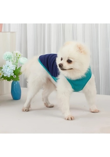 Maxaccess Yeşil L Mevsimlik Küçük Köpek Kapüşonlu Süveter Yumuşak Polyester Örgü Makinede Yıkanabilir Sıcak Tüylü Astarlı Fransız Bulldog Pug Teddy Corgi