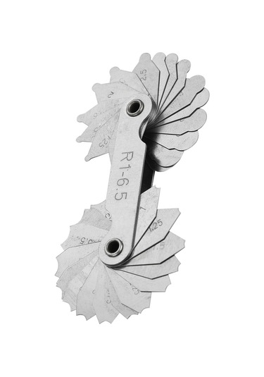 Maiyame Stahl Radyus Ölçer R1-6.5mm - Konveks Ve Konkav Yüzeyler İçin Dayanıklı Pas Koruyucu Kalemli Ölçüm Aleti