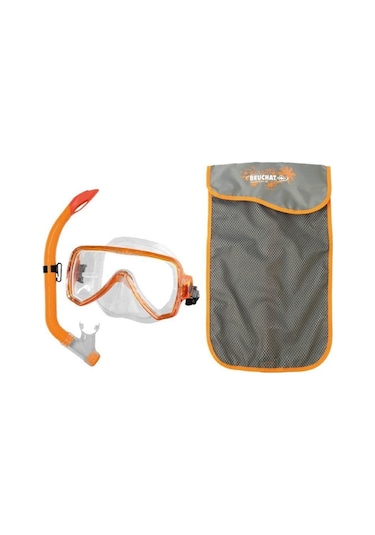Halikarnasdeniz Beuchat Set Ms Oceo Çocuk Maske Şnorkel(Tahliyeli), Turuncu