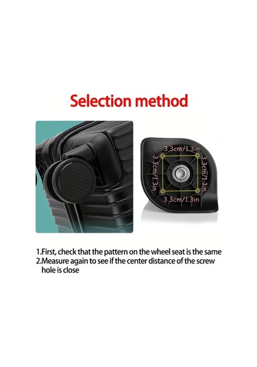 Dashanshop 2 Çift Evrensel Bagaj Tekerleği Aksesuarı Siyah 4 Parça