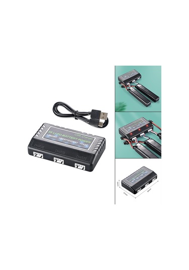 Suntek 11.1v Lı-po Usb Siyah 3'ü 1 Arada 800 Mah Batarya Şarj Cihazı