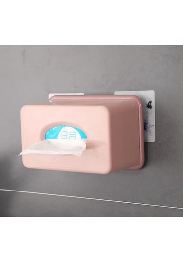Adet Pembe Doku Tutucu Ev Islak Mendil Saklama Kutusu Masaüstü Tuvalet Kağıdı Saklama Kutusu Peçete Dağıtıcı Plastik Doku Kutusu