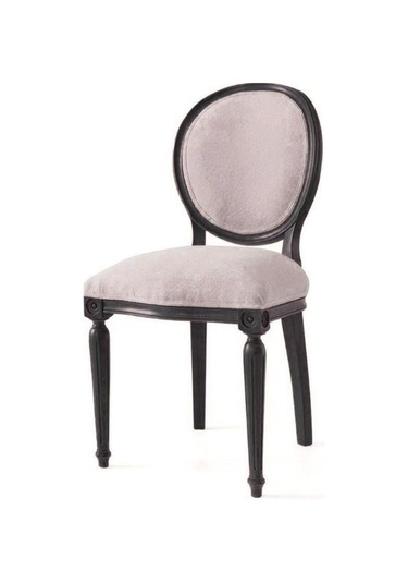 Madalyon Ahşap Klasik Sandalye Siyah - Krem