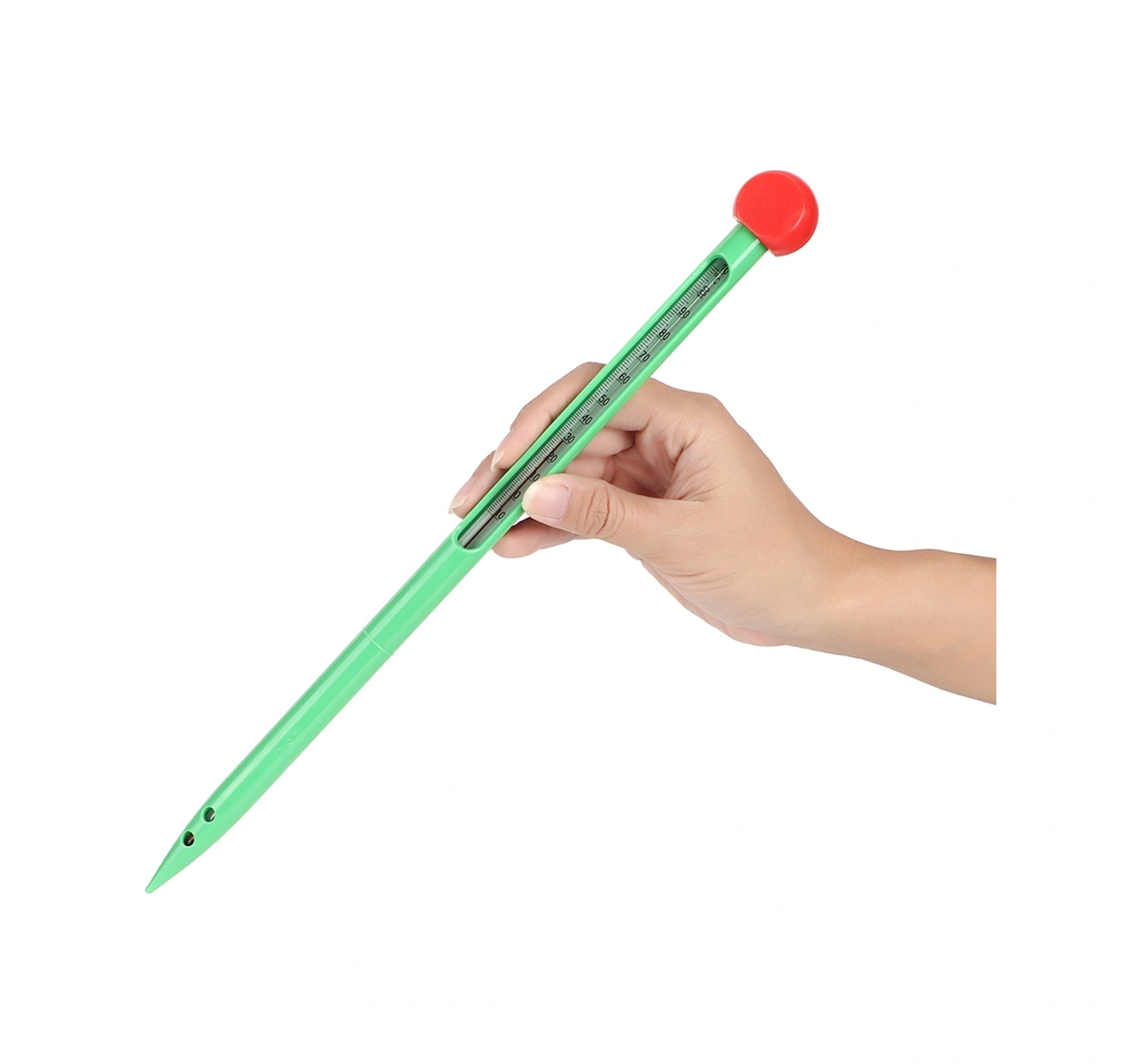 Hangfox Toprak Sıcaklığı Ölçer, Cam Çubuklu, Batırmalı, -10 C/+110 C Aralığı, Bahçe/çiftlik İçin, Pil Gereksiz, Hassas Okuma