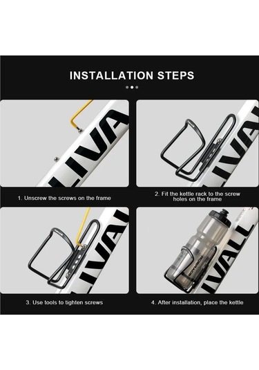 Bisiklet Su Şişesi Tutucu Alüminyum Alaşım Hafif Dağ Yol Bisikleti Şişe Kafesi Bisiklet Tek Parça İçecek Su Bardağı Standı Siyah