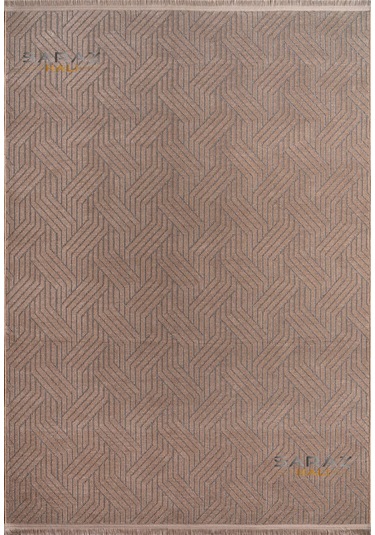 Bohem Saçaklı Kaymaz Dokuma Kilim Salon Halısı Mutfak Halısı Balkon Özel Ölçü Yolluk Krem Vizon