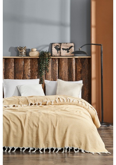 Rebeka Yelda Model Sarı - Çift Kişilik Pike