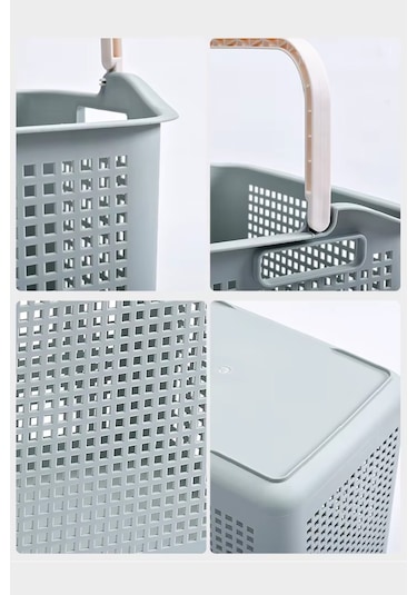 İronika Samba Kirli Temiz Çamaşır Sepeti Çok Amaçlı Oyuncak Sepeti - Latte Latte