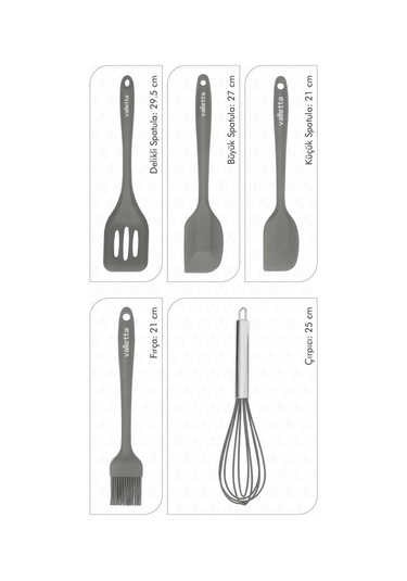 Valletta Vlt1102 Hidalgo 5'li Servis Seti Gri