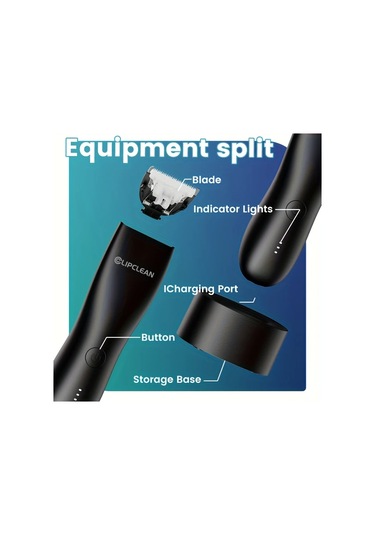 Dashanshop Siyah Taban Yok Groin Vücut Kılı Trimmer Çift Başlı Cilt Dostu Hassas Kesim Şarj Edilebilir Erkek Ball Shaver