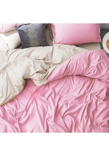 Lodos Home %100 Pamuk Tek Kişilik Nevresim Takımı Pembe-bej Pembe-bej