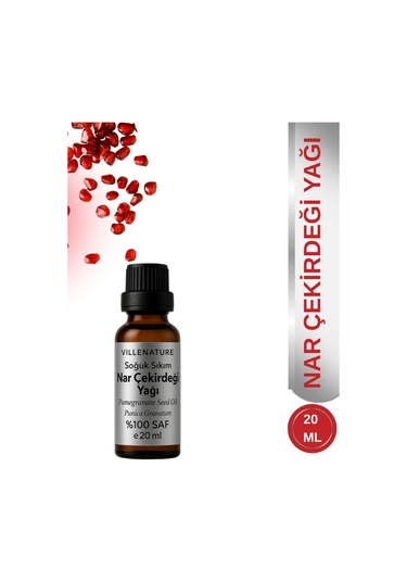 Villenature Soğuk Sıkım Nar Çekirdeği Yağı Pomegranate Seed Oil Punica Granatum 20 Ml