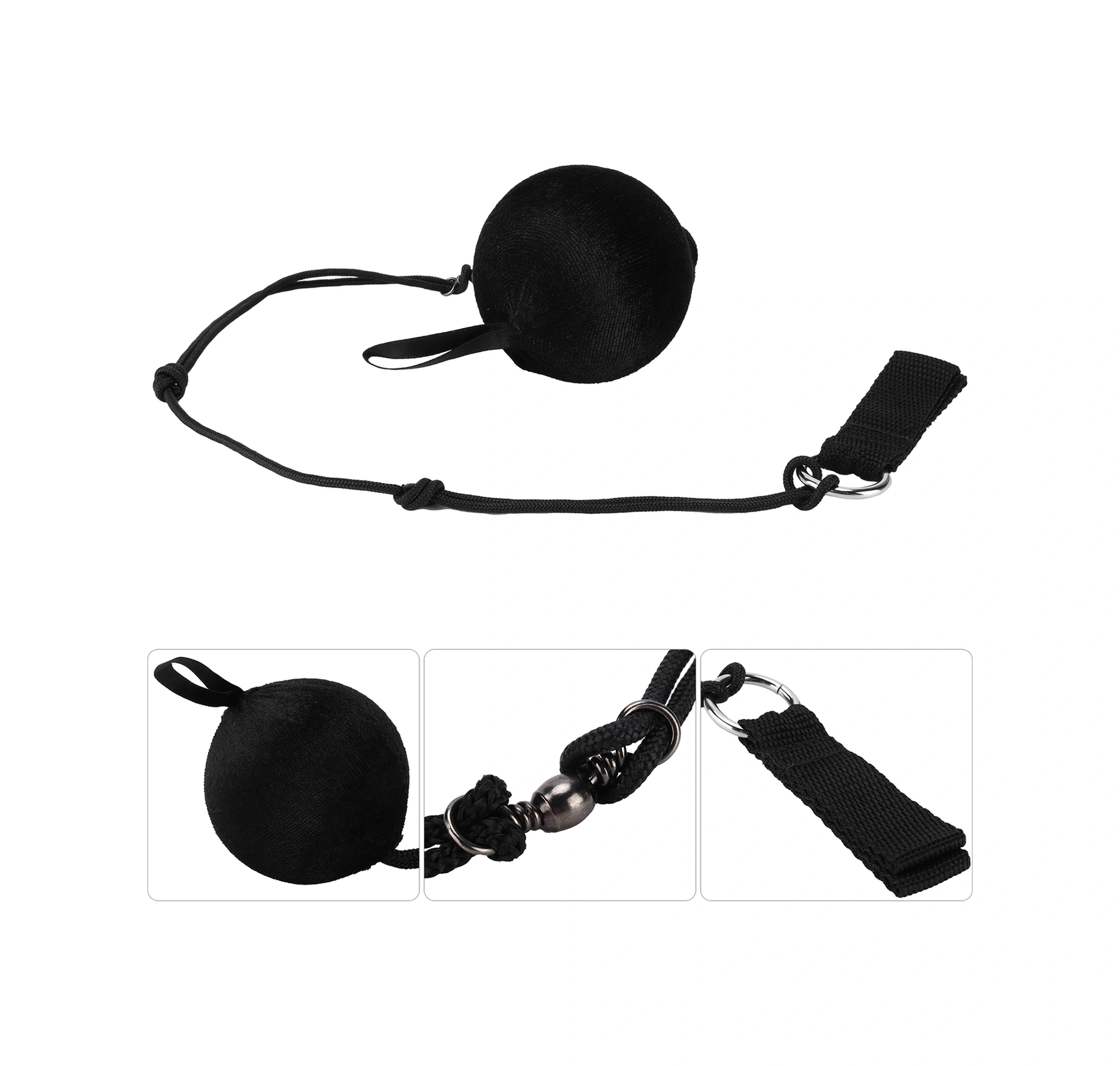 Wezone Belly Dance Egzersiz Ve Gösteri Propsu - Ayarlanabilir Zincirli Yumuşak Top Siyah, Tek Adet