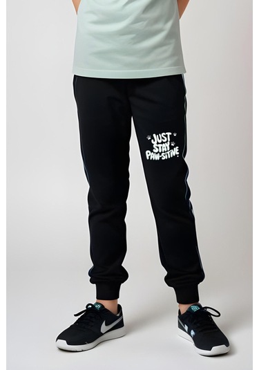 Just Stay Paw Baskılı Kız Çocuk Tişört Ve Eşofman Alt-üst Takım Mint Yeşili