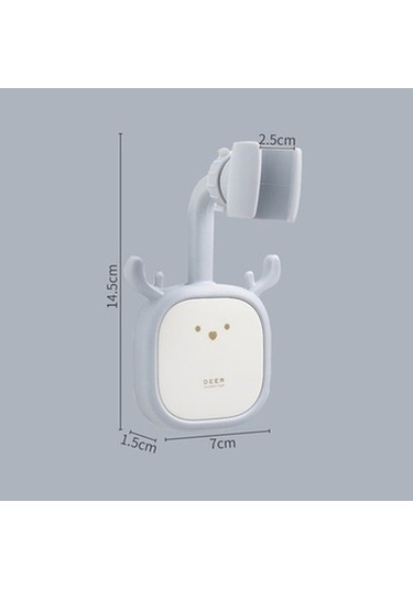 Primepickings Gri Oyorefd Yaratıcı Ayarlanabilir Banyo Duş Başlığı Tutucu Kanca İle Duvara Monte Duş Baş 2 Katlı Gri