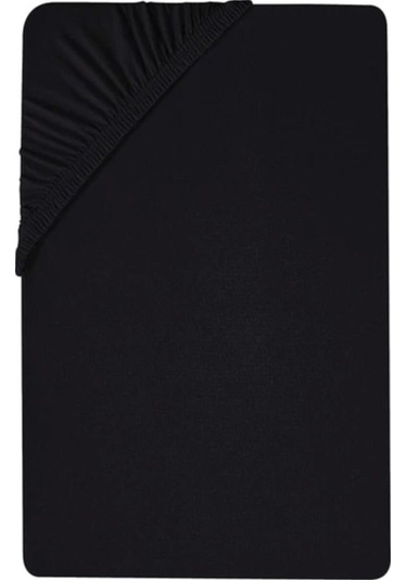 Tek Kişilik Penye Lastikli Çarşaf 100 X 200 Cm Siyah