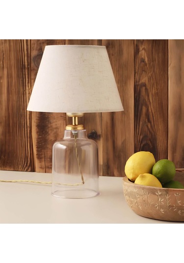 Homing Noi Şeffaf Kristal Abajur Ayd-3429 Keten