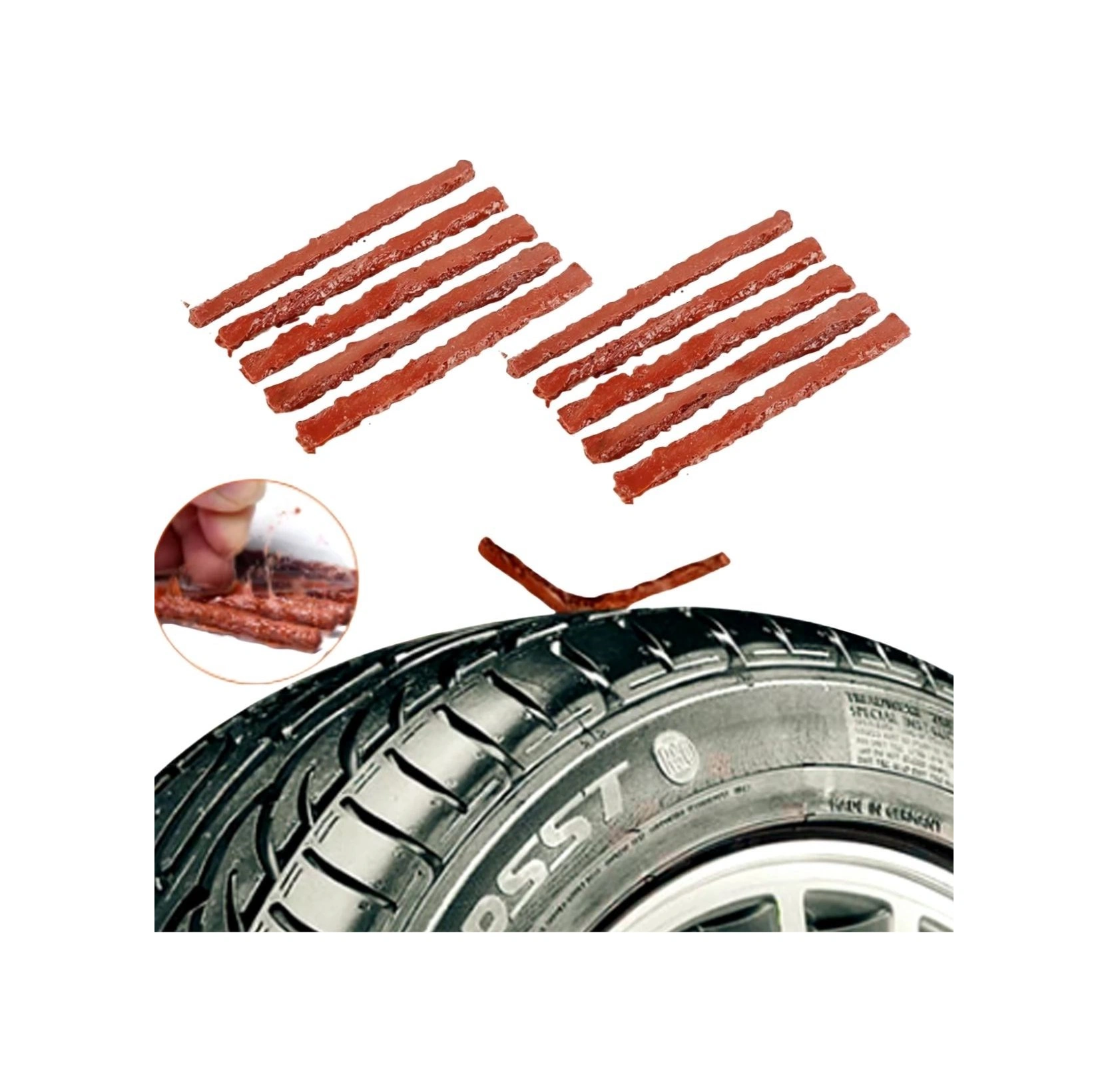 Mcg 10 Adet Lastik Onarım İçin Lastik Tamir Fitili Yedek Lastik Fitili