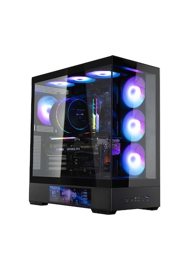 Zalman P40 Ds Black Atx Mıd Tower Sıyah Kasa 2 X Usb 3.0, 1 X Usb Type-c,1 X Mikrofon, 1 X Kulaklık, 4x 120mm Argb Fan
