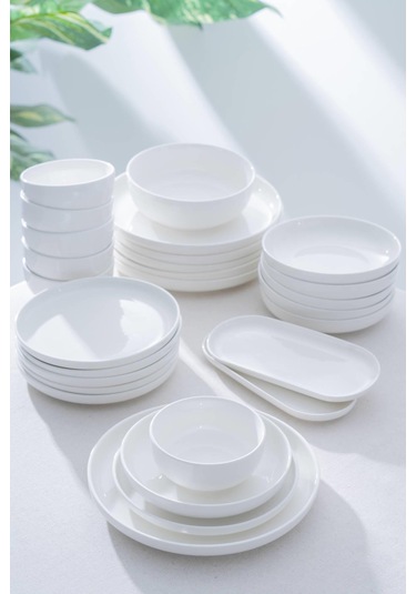 Diona 6 Kişilik 27 Parça Yemek Takımı Beyaz