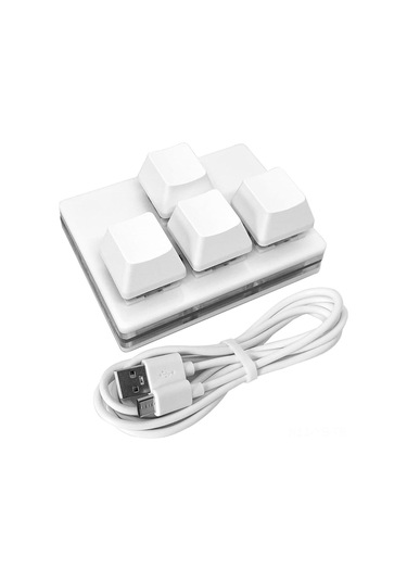 Yunboo 4 Tuşlu Mekanik Klavye - Wasd Ve Ok Tuşları, Usb Kablolu Kırmızı Switch, Özel Kısayollar Optik