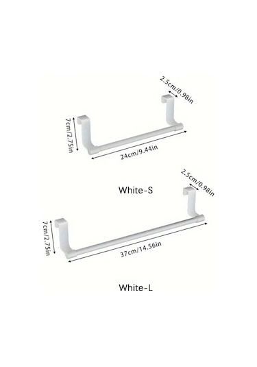 Zhanglei001 Beyaz L Mutfak Dolap Kapı Askısı Havlu Rafe Saklama Ünitesi Beyaz