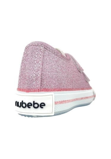 Kız Çocuk Işıklı Keten Ayakkabı Pembe Sim Pembe