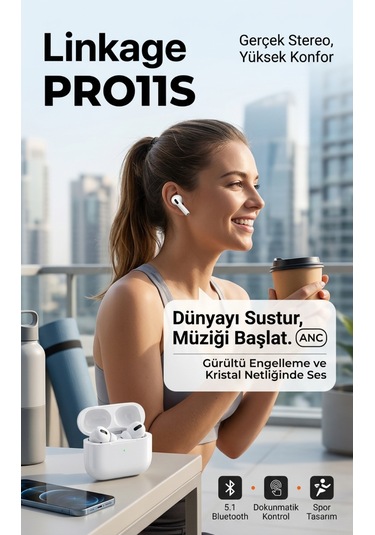 Linkage PRO11S Bluetooth 5.1 Kulak İçi Kulaklık