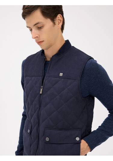 Karaca Erkek Deri Yelek-lacivert 114328003-12-50 119184 Lacivert