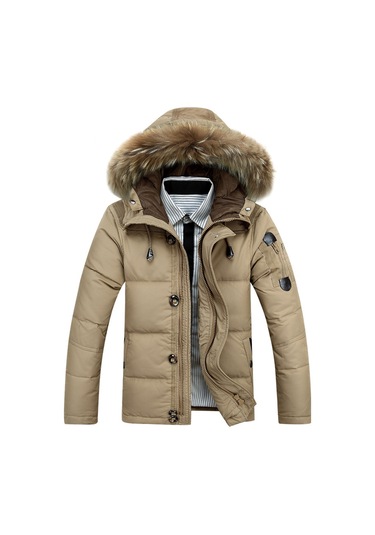 Erkek Kalınlaştırılmış Rüzgarlık Ceket Haki