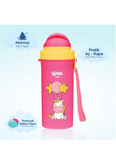 Wee Baby  Pipetli Bardak 300 ML - Pembe