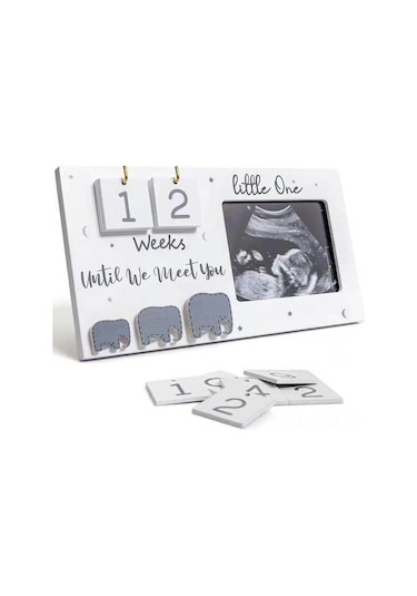 Geeksen Yenidoğan Anıları İçin Özelleştirilebilir Ahşap Fotoğraf Çerçevesi - 35x14 Cm Diğer