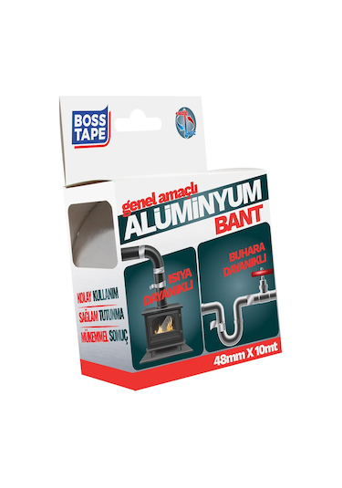 Boss Tape Alüminyum Bant Akrilik 30 mikron En:48mm Boy:10mt