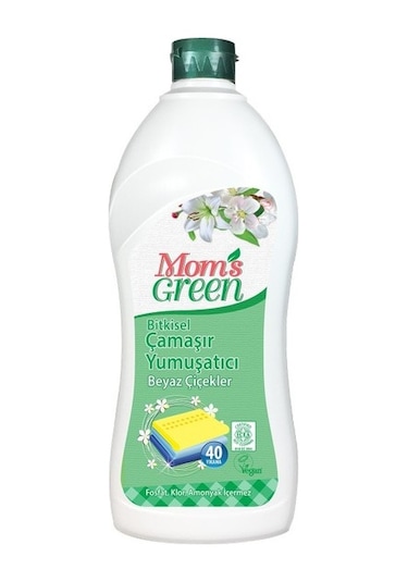 Mom's Green Bitkisel Çamaşır Yumuşatıcısı Beyaz Çiçekler 40 Yıkama